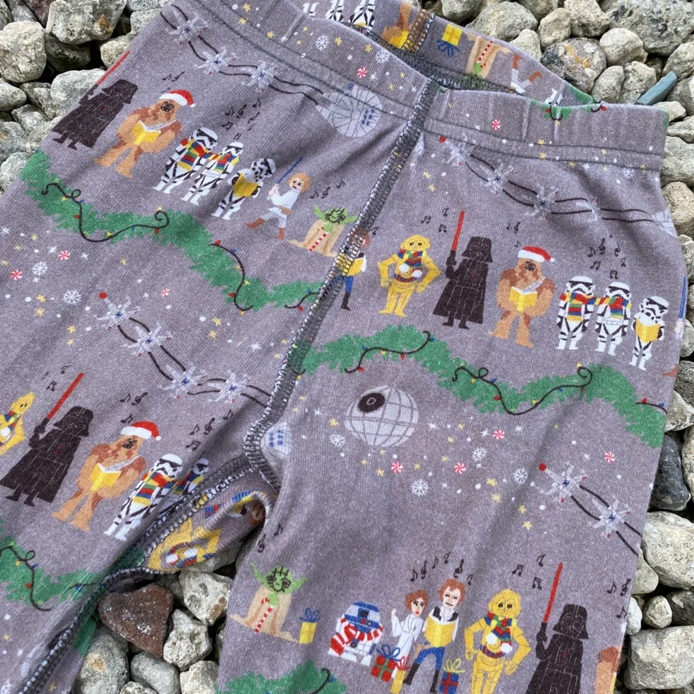 HANNA ANDERSSON star wars holiday pajama bottoms christmas organic cotto… - Picture 3 of 4